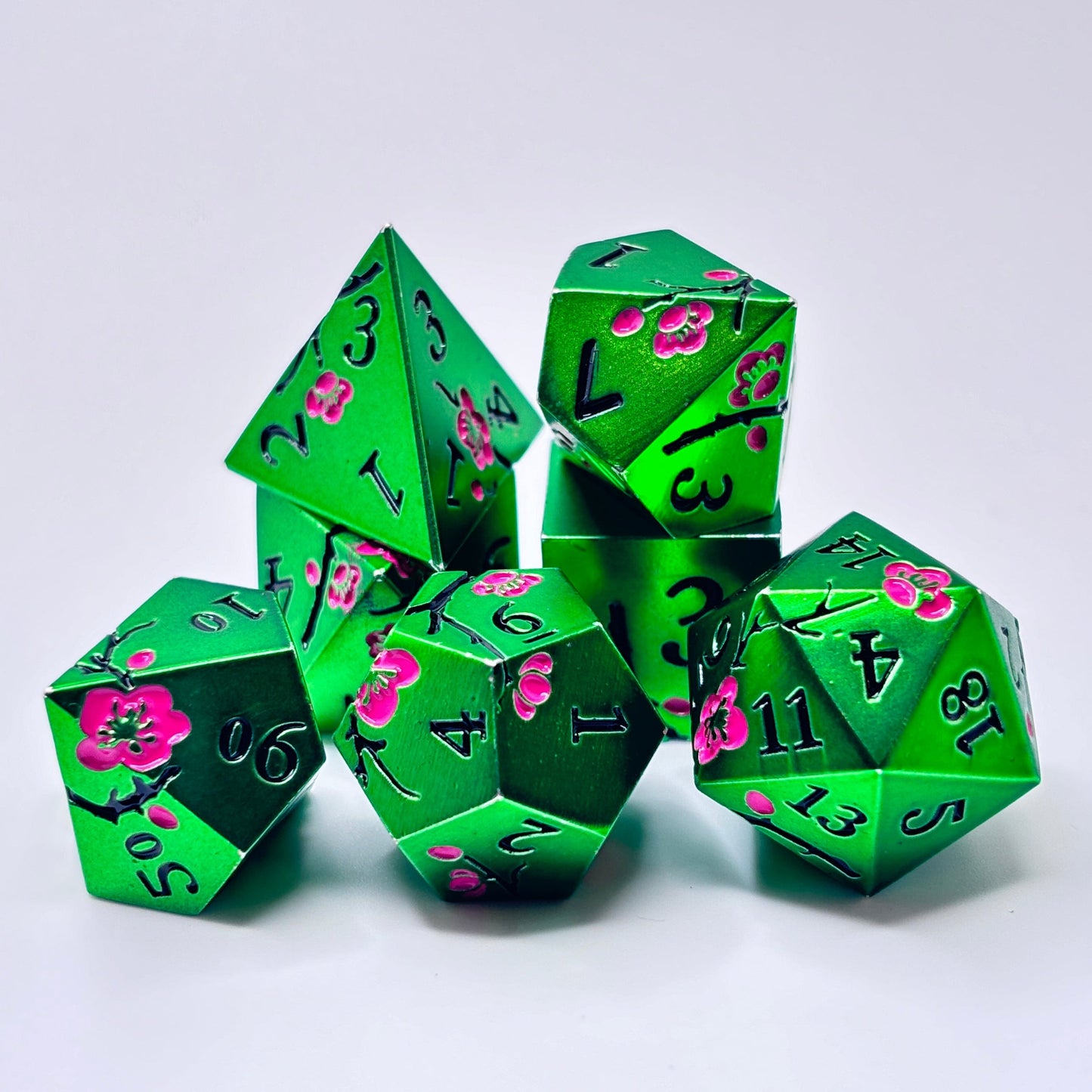 Metal Green Cherry Blossom