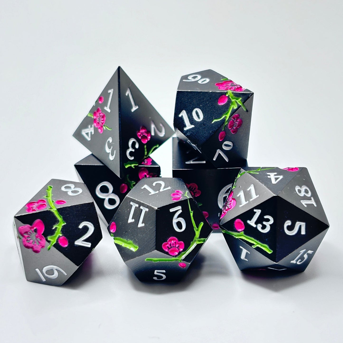 Metal Black and Pink Cherry Blossom