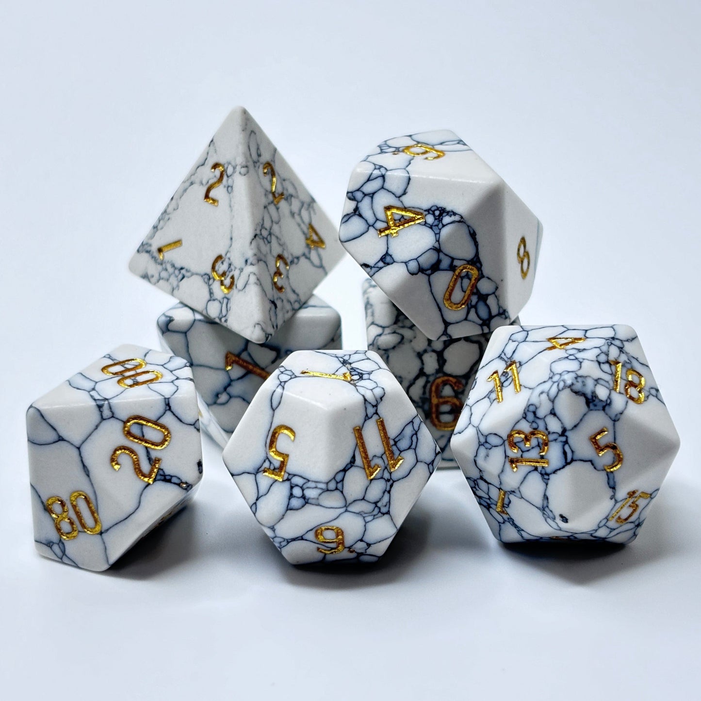 Stone White Howlite Blue Frostmarble Surface