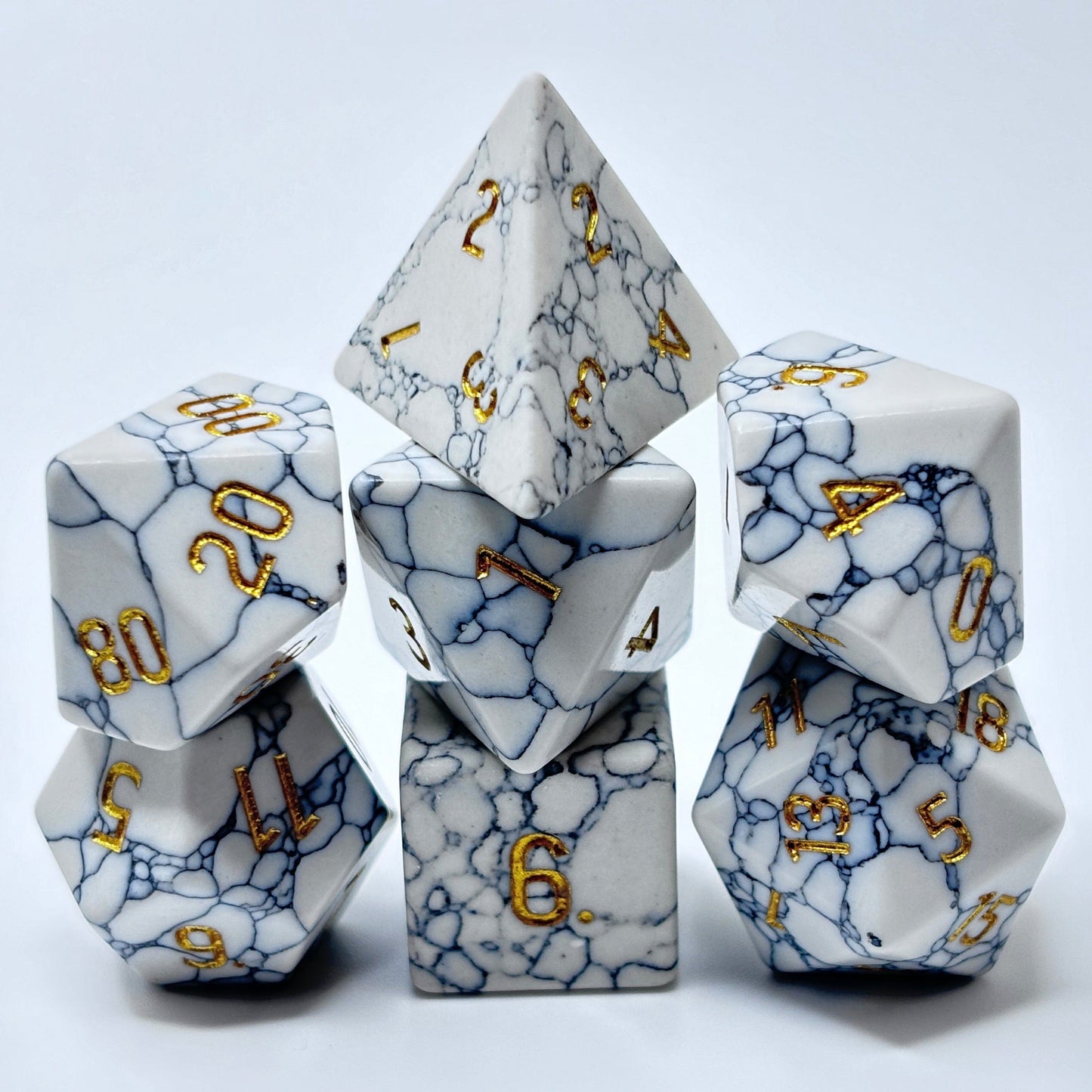 Stone White Howlite Blue Frostmarble Surface