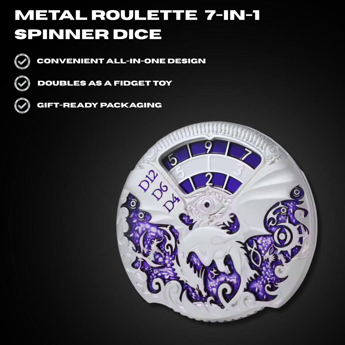 Metal Roulette 7-in-1 Spinner Dice