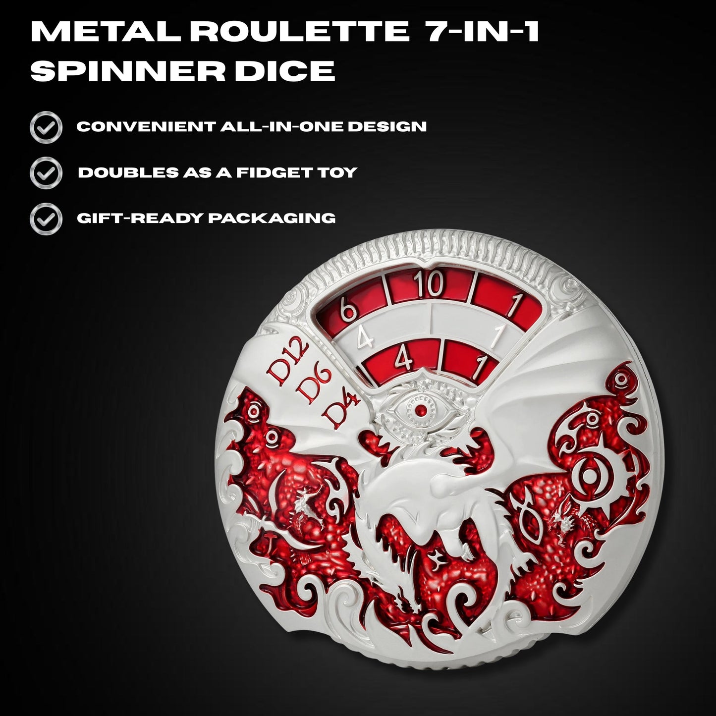 Metal Roulette 7-in-1 Spinner Dice