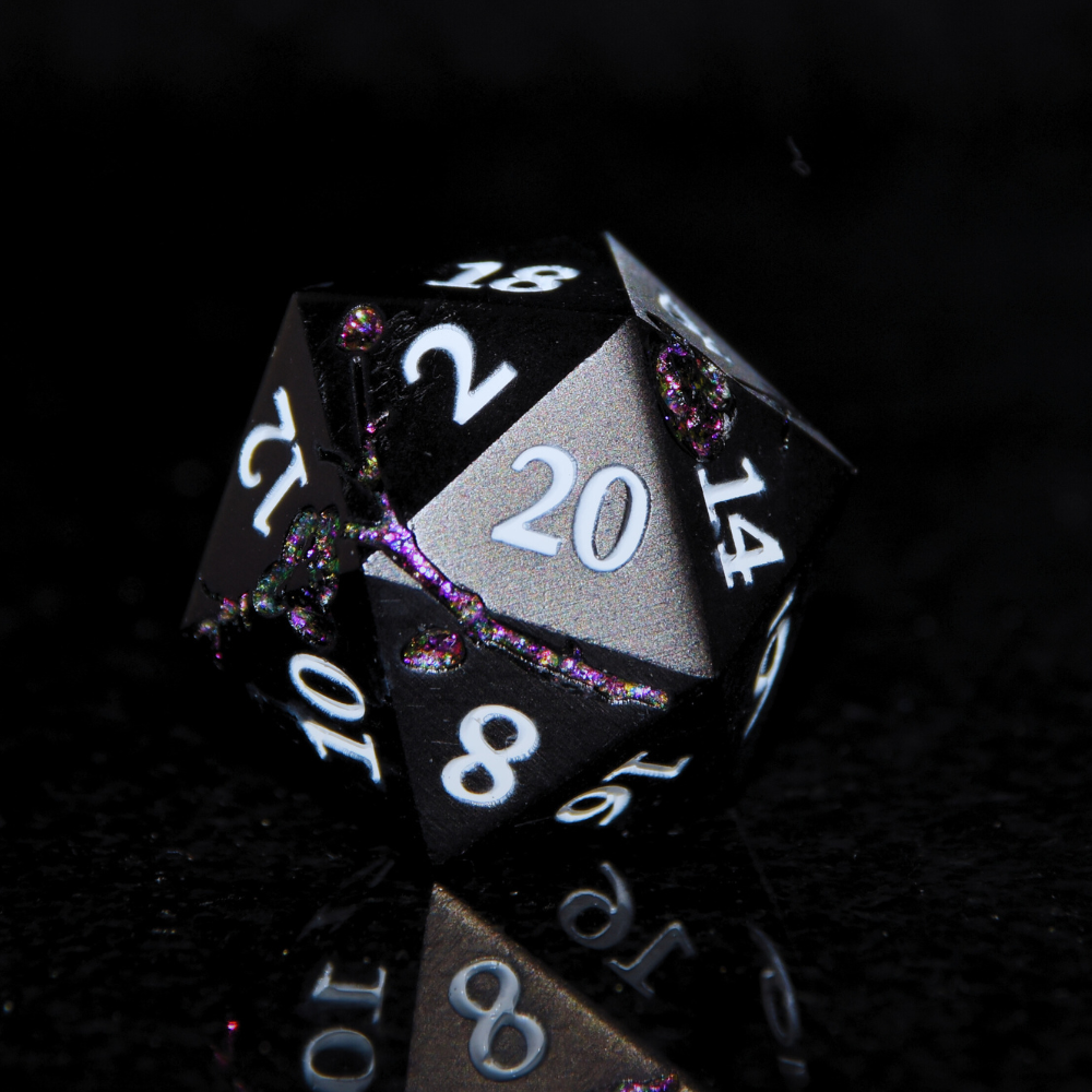 Metal Black and Purple Cherry Blossom