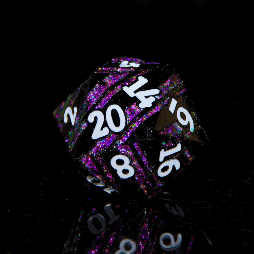 Metal Purple Glitter Stripe
