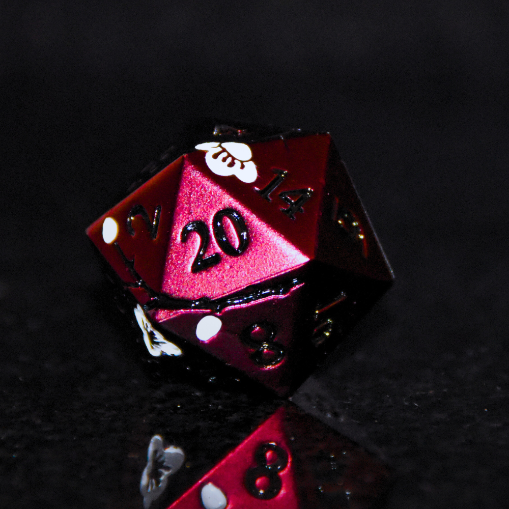 Metal Red Iron White Cherry Blossom