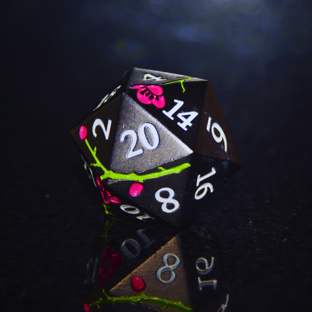 Metal Black and Pink Cherry Blossom