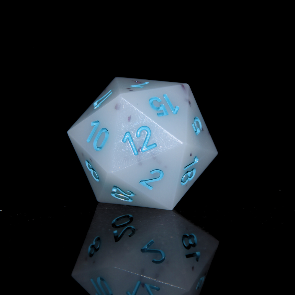 Sharp Edge Resin White and Blue Marbled Shards
