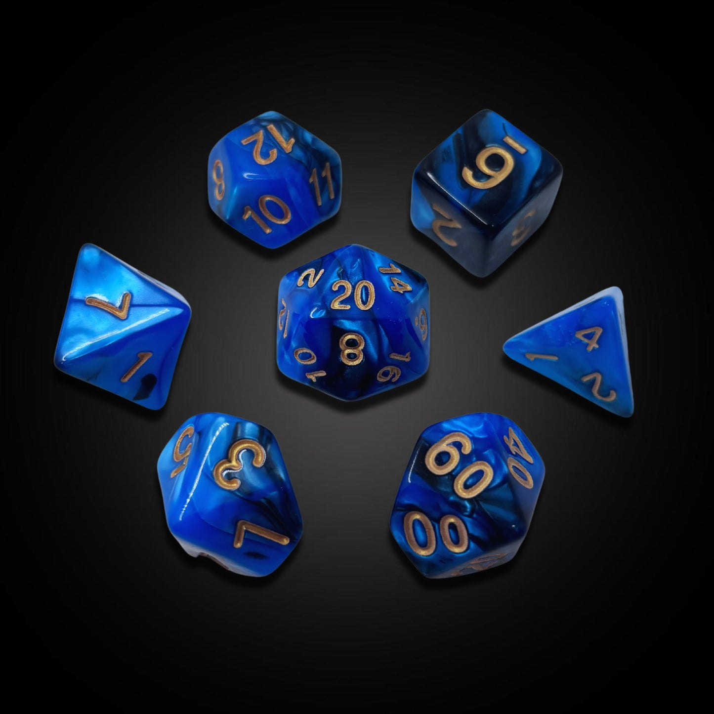 Gilded Void - Acrylic Dice
