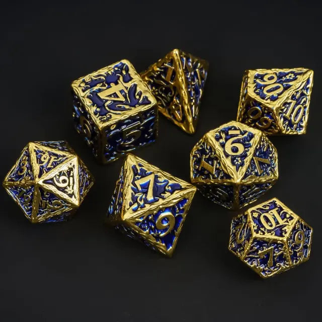 Druid's Sapphire Grove - Metal Dice Set
