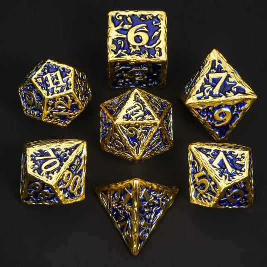 Druid's Sapphire Grove - Metal Dice Set