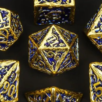 Druid's Sapphire Grove - Metal Dice Set