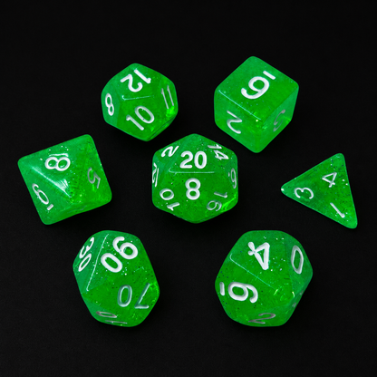 Evergreen Leaf - Acrylic Dice