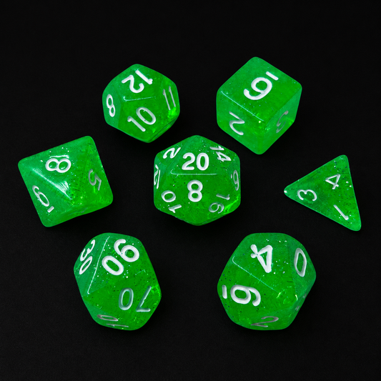 Evergreen Leaf - Acrylic Dice