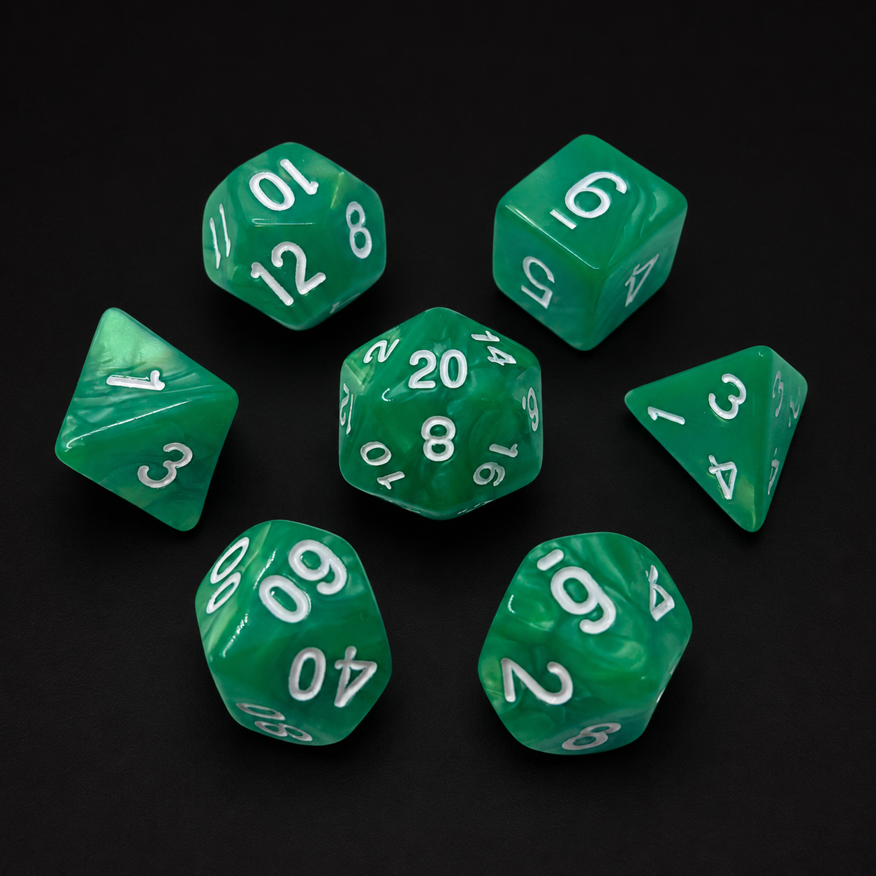 Jade Pearl - Acrylic Dice