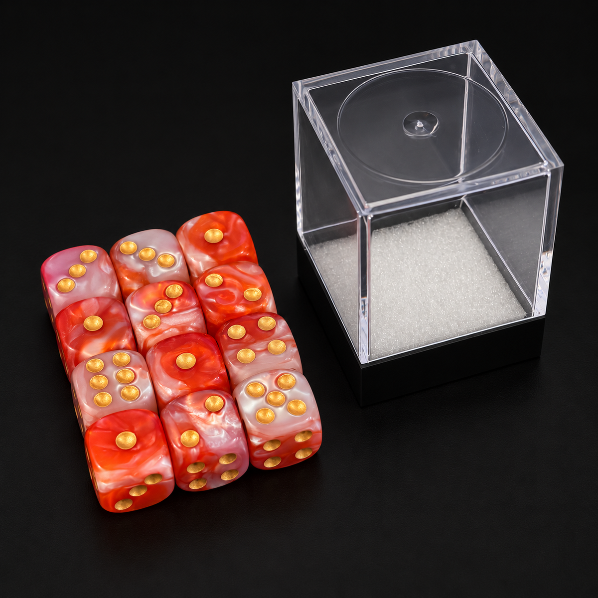 Rosefire - Acrylic D6 Set