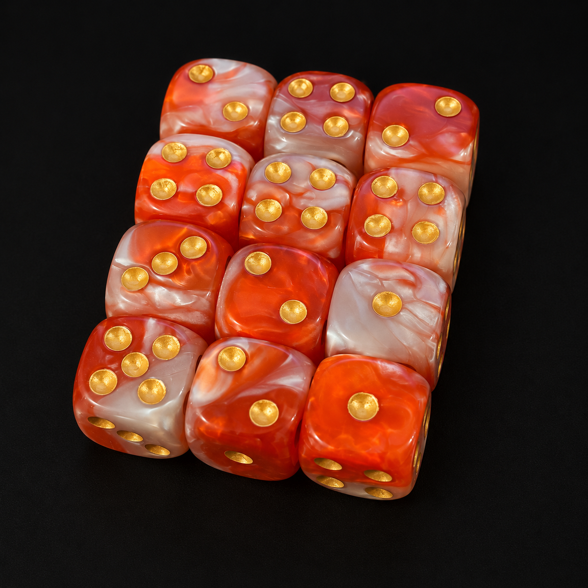Rosefire - Acrylic D6 Set
