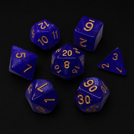 Violet Glimmer - Acrylic Dice
