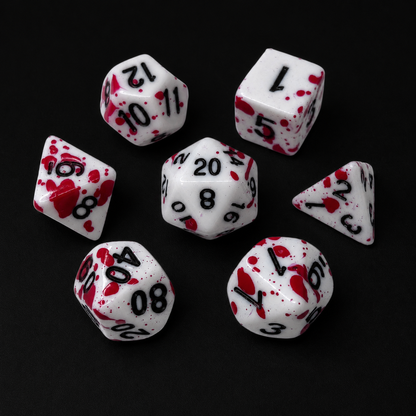 Ruby Splash - Acrylic Dice