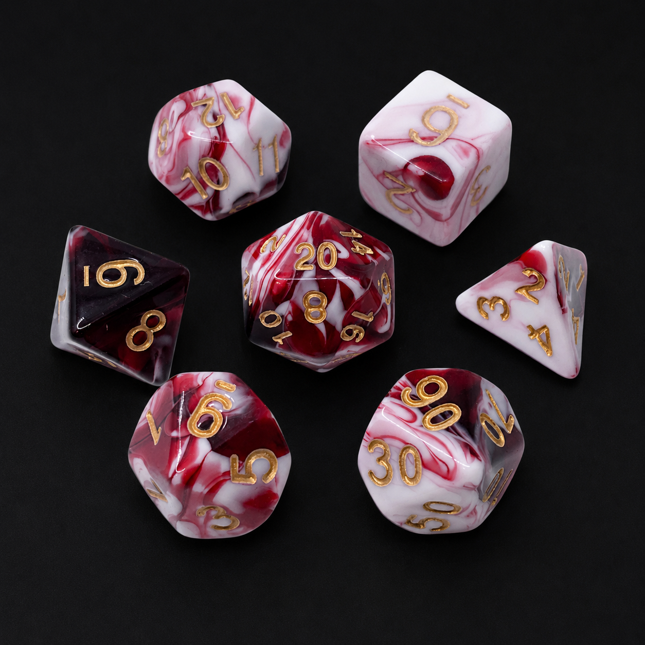 Crimson Monolith - Acrylic Dice