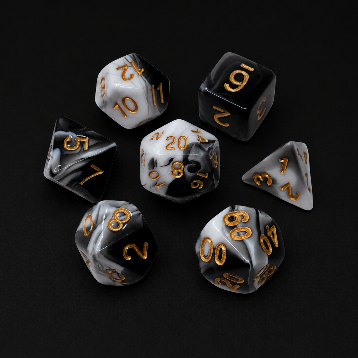 Shadowed Night - Acrylic Dice