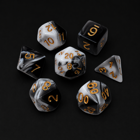 Shadowed Night - Acrylic Dice
