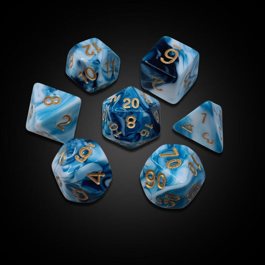Verdant Marble - Acrylic Dice