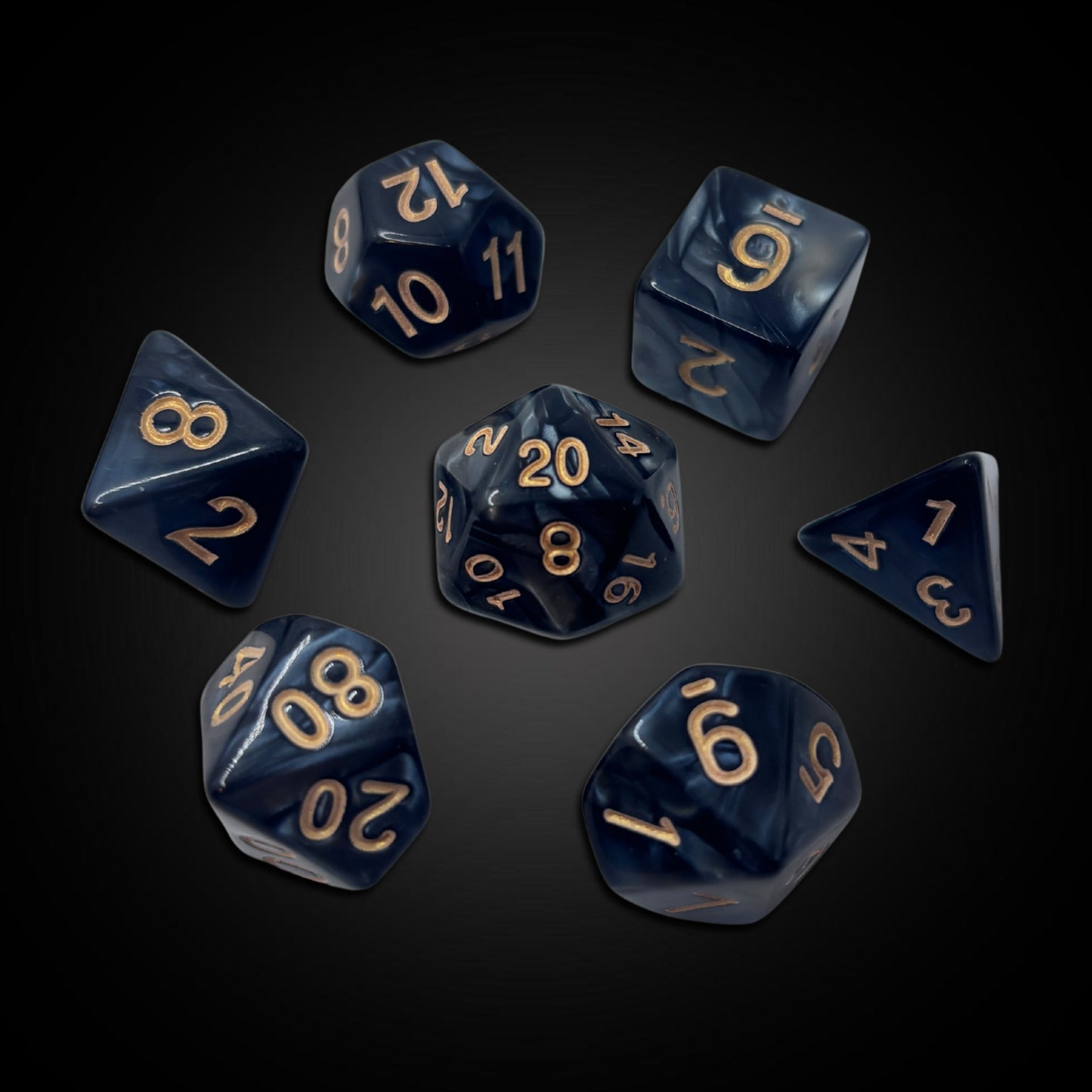 Obsidian Pearl - Acrylic Dice