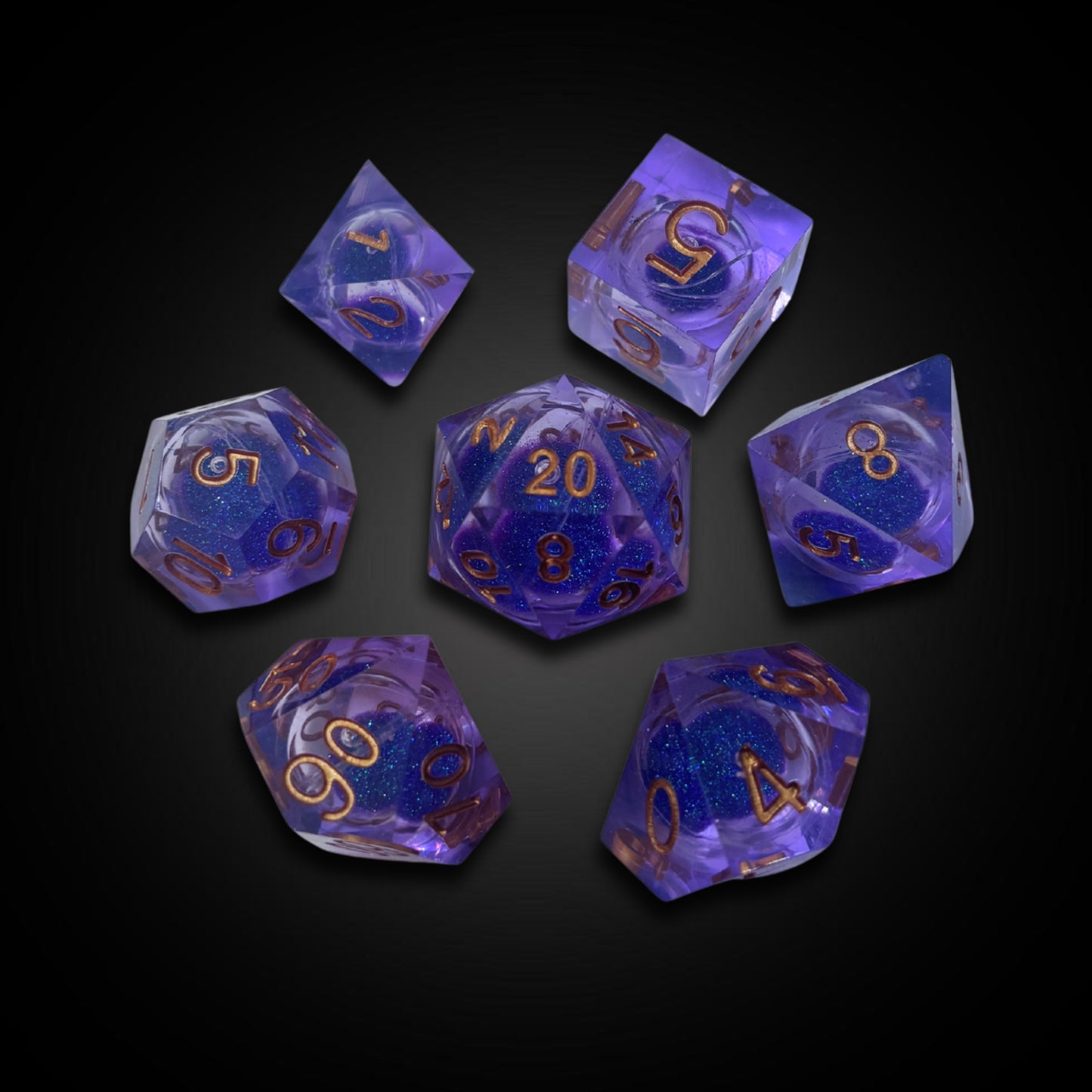 Purple Blizzard Flurry - Liquid Core Dice