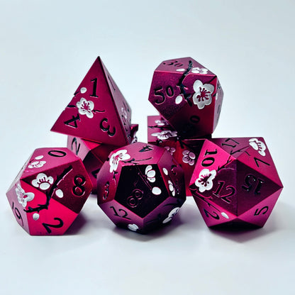 Metal Red Iron White Cherry Blossom