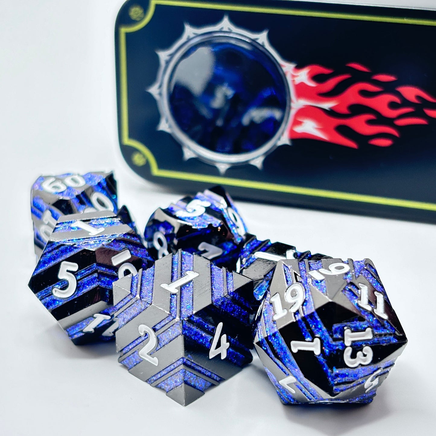Metal Lapis Purple Glitter Stripe