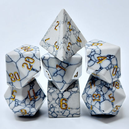 Stone White Howlite Blue Frostmarble Surface