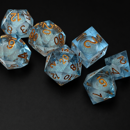 Blue Blizzard Flurry - Liquid Core Dice