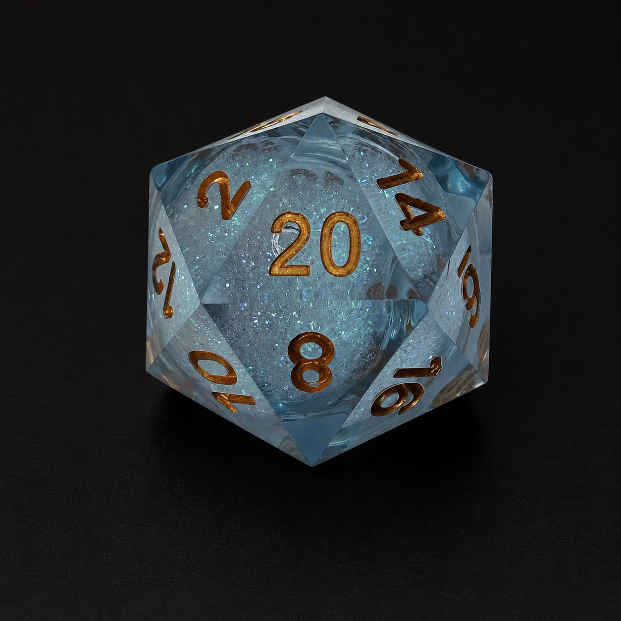 Blue Blizzard Flurry - Liquid Core Dice
