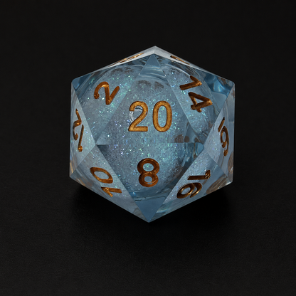 Blue Blizzard Flurry - Liquid Core Dice