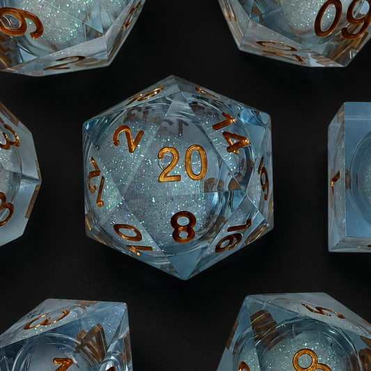 Blue Blizzard Flurry - Liquid Core Dice