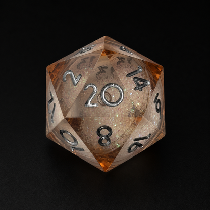 Orange Stardust - Liquid Core Dice
