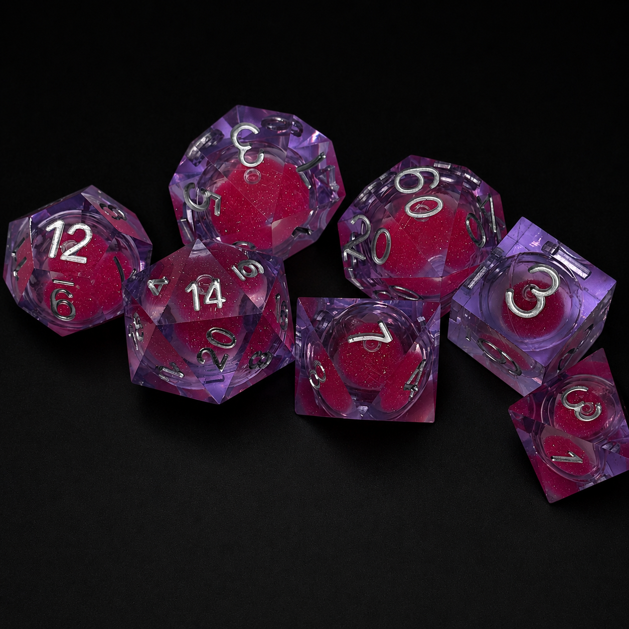 Pink Stardust - Liquid Core Dice