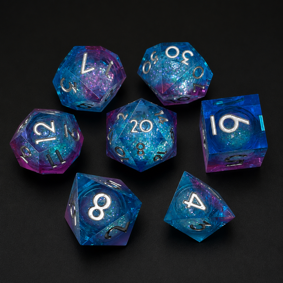 Mythical Blue - Liquid Core Dice