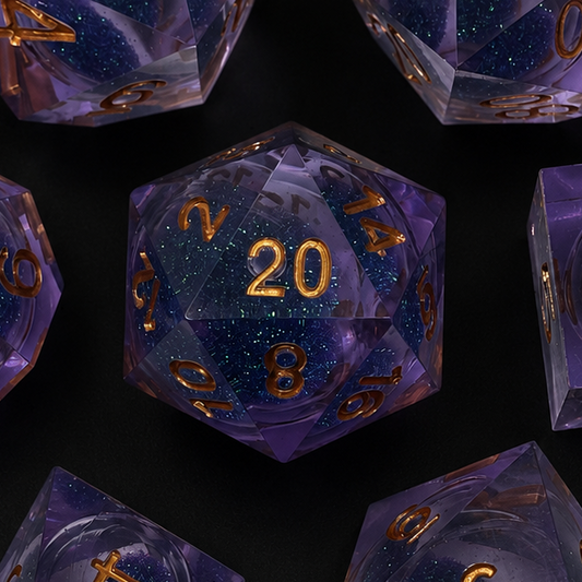 Purple Blizzard Flurry - Liquid Core Dice