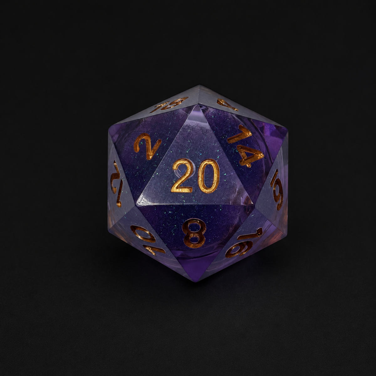 Purple Blizzard Flurry - Liquid Core Dice