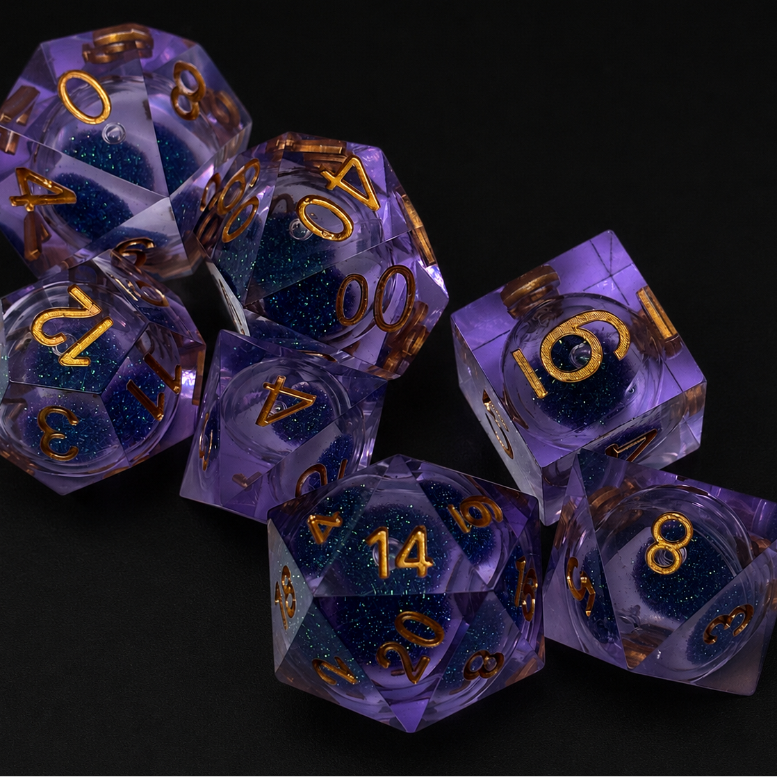 Purple Blizzard Flurry - Liquid Core Dice