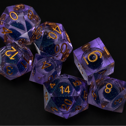 Purple Blizzard Flurry - Liquid Core Dice