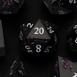 Black and Purple Cherry Blossom - Metal Dice Set