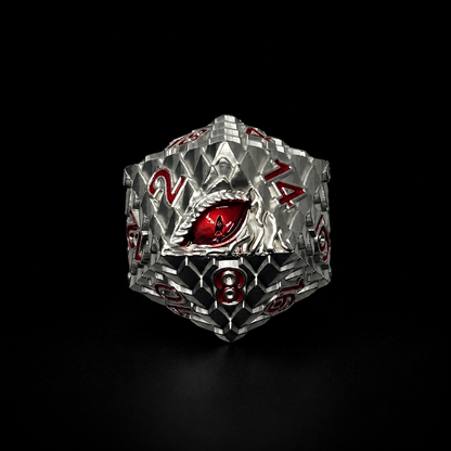 Silver Dragon's Eye - Metal Dice Set