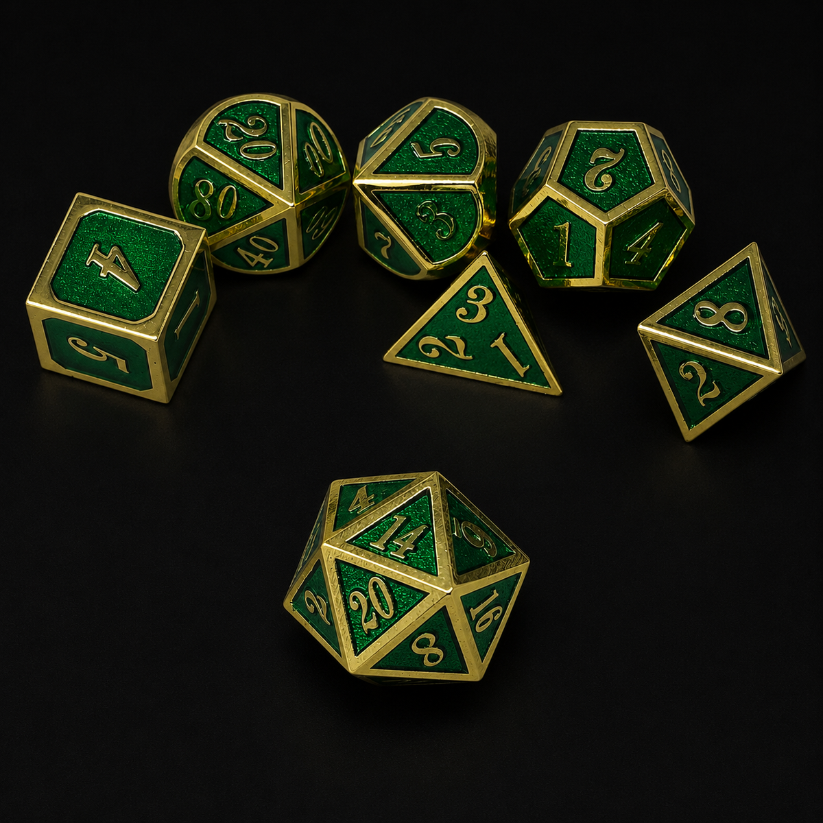 Royal Emerald - Metal Dice