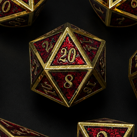 Crimson Lattice - Metal Dice