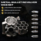 Metal Bullet Revolver Dice Set