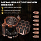 Metal Bullet Revolver Dice Set