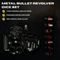 Metal Bullet Revolver Dice Set