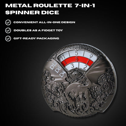 Metal Roulette 7-in-1 Spinner Dice
